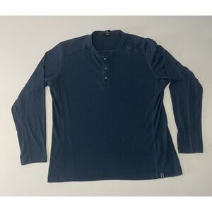 KUHL Henley Shirt Mens XL Blue Long Sleeve Performance Stretch Style 7386